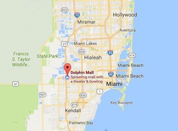 Lugar del incidente en Miami.
