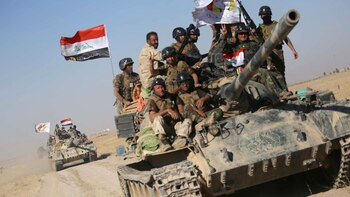 Soldados de las milicias chiitas