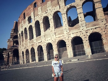 La modelo visitó el Coliseo