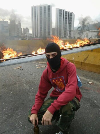 Los manifestantes tapaban sus caras
