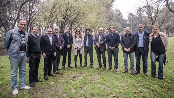 Cristina Kirchner junto a intendentes