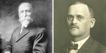 John Harvey Kellogg (izq.) y