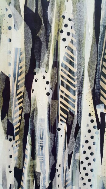 Una pintura de la artista