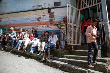 La larga fila de venezolanos