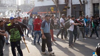 Los incidentes en la marcha