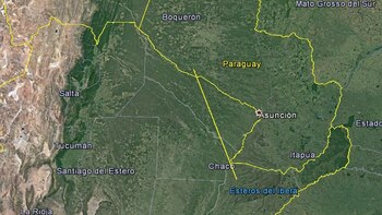 La trayectoria del vuelo ilegal