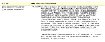 La descripción del producto, en