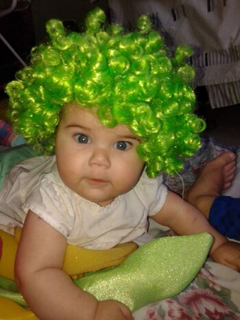 Clara, cuando era bebé.