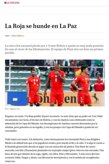 La Tercera, de Chile
