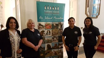 El stand británico en la feria uruguaya