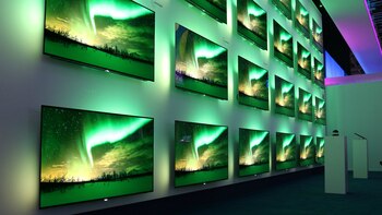 Exposición de pantallas Philips en