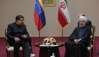 Nicolás MAduro y HAssan Rohani