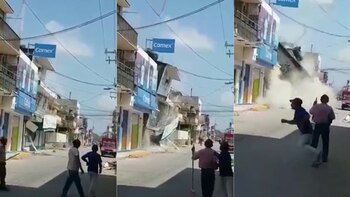 El derrumbe causó pánico