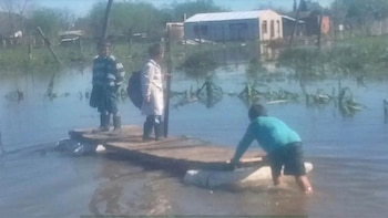 La balsa improvisada