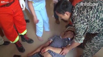 El hombre fue trasladado a