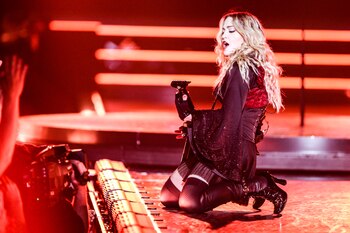 Madonna viaja constantemente realizando conciertos