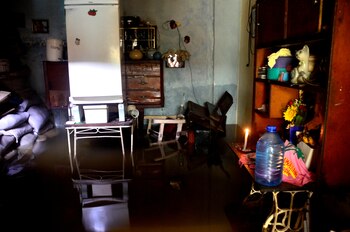 Una casa afectada por las