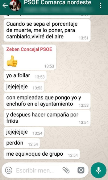 El chat que compromete a