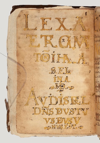 Los manuscritas tienen incrustaciones en