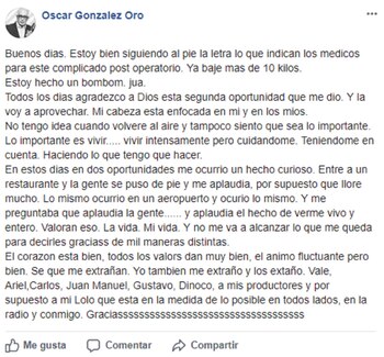 La carta que escribió el