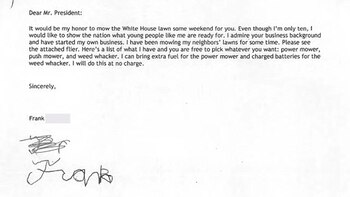 La carta de Frank Giaccio a Donald Trump