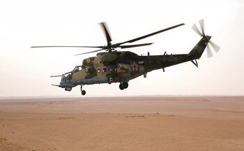 Un helicóptero ruso Mil Mi-24