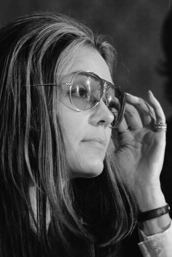 Gloria Steinem en una conferencia
