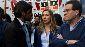 Nicolás del Caño, Myriam Bregman y Marcelo Ramal participaron de la marcha
