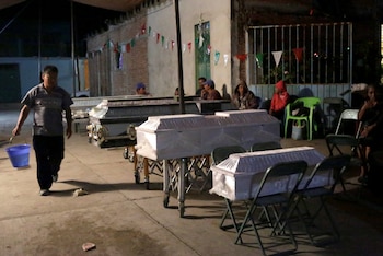 Los cuerpos de las víctimas