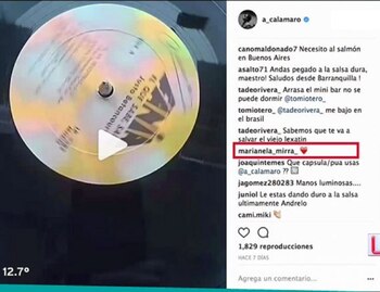 Marianela Mirra y Andrés Calamaro