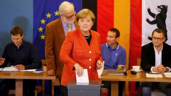 Merkel en las elecciones de