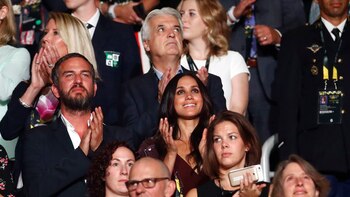 Meghan Markle en la tribuna