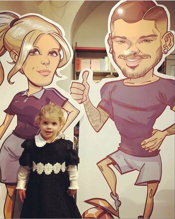 La pequeña Francesca Icardi en