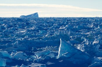Hielo compacto en la Antártida