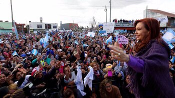 Cristina Kirchner durante el acto