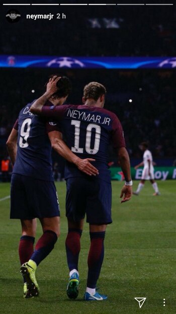 Tras el partido, Neymar compartió