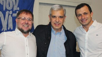 Domínguez junto a Romero y