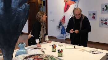 Serrat en la muestra “Monstriña”