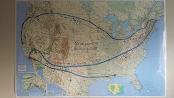 La ruta de viaje recorrida