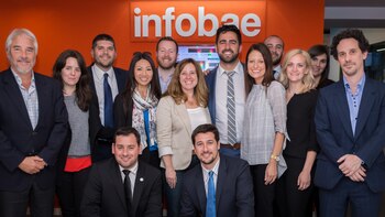 La delegación de políticos y hombres de negocios estadounidenses junto a miembros de FURP e Infobae