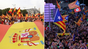 De un lado, manifestantes piden