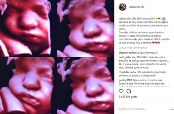 La modelo compartió la ecografía