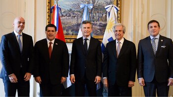 Gianni Infantino, Horacio Cartes, Mauricio