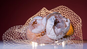 Tocado en parisisal con voilette