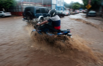 Una calle inundada en Managua, Nicaragua (REUTERS/Oswaldo Rivas)