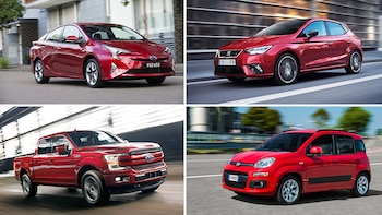 El Toyota Prius, Seat Ibiza,