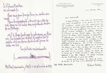 Correspondencia entre Mirtha Dermisache y