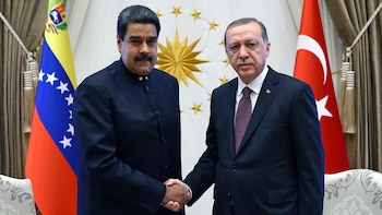 Erdogan con Maduro, en octubre