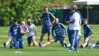 El equipo argentino se entrenó