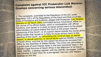 Facsimil de la denuncia presentada